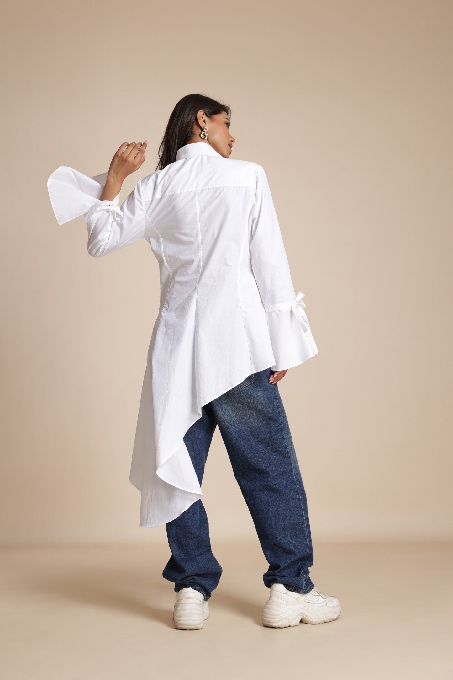 Asymmetric Ruffle Shirt