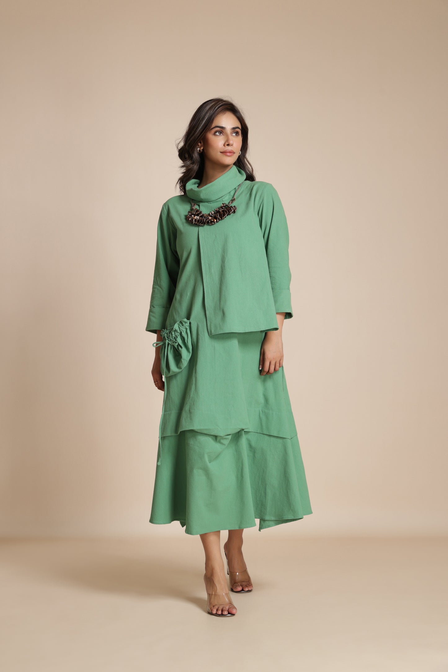 Cascade Pocket Dress