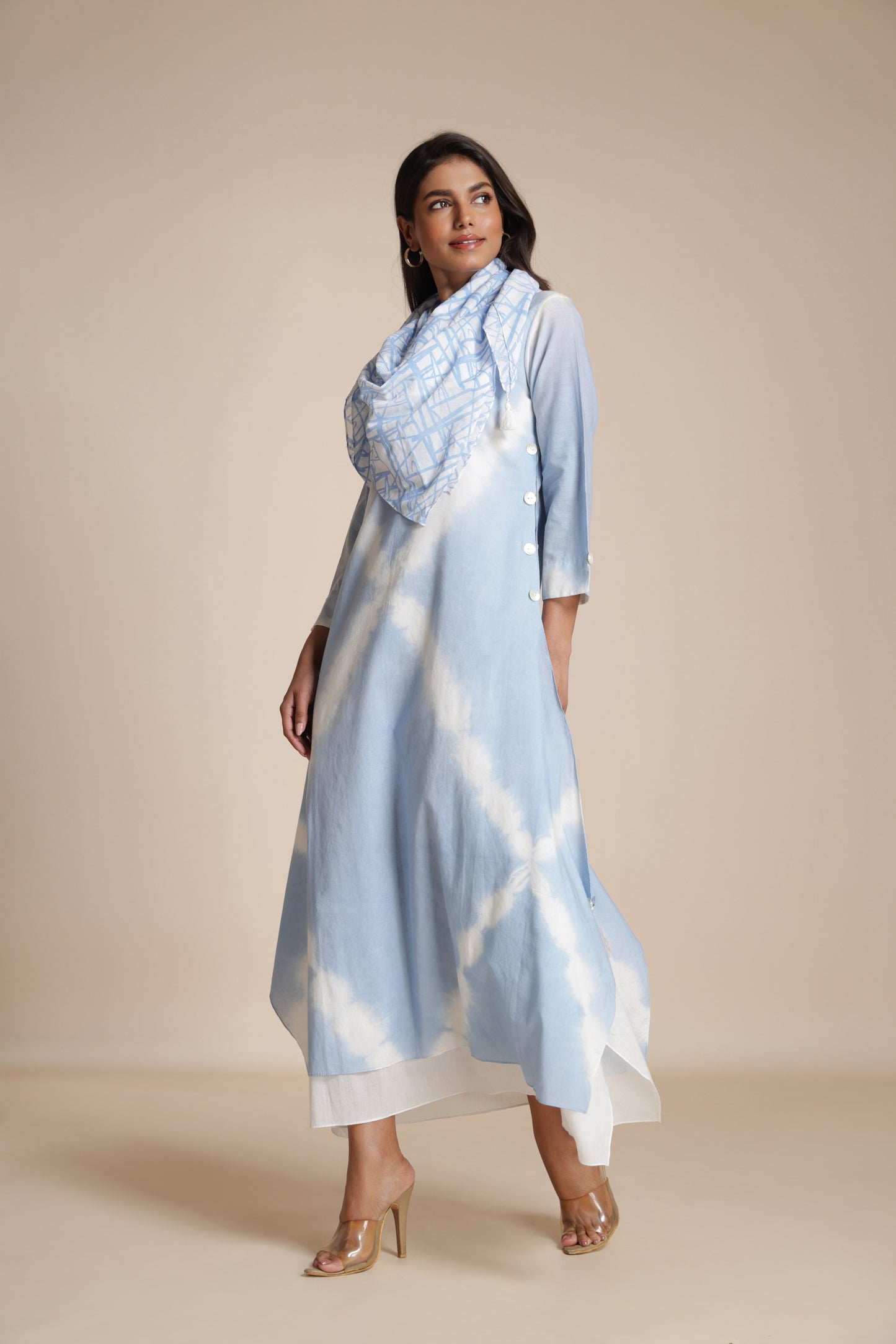 Shibori Crosshatch Dress