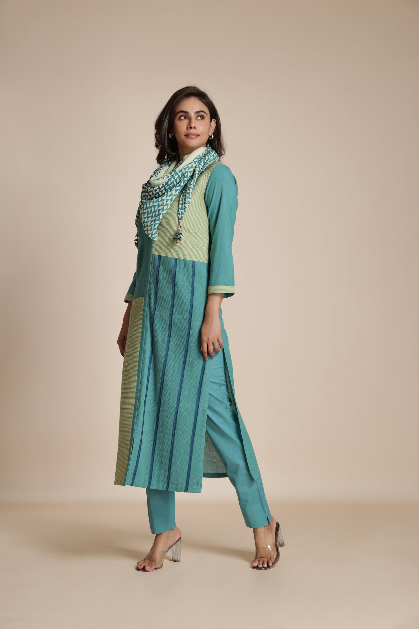 Gridwork Pintuck Kurta