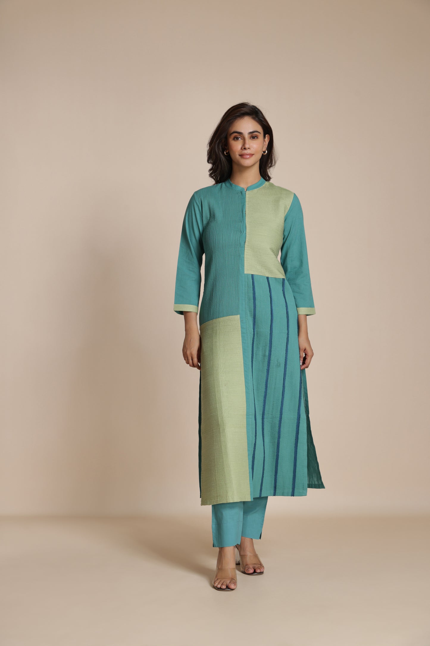 Gridwork Pintuck Kurta