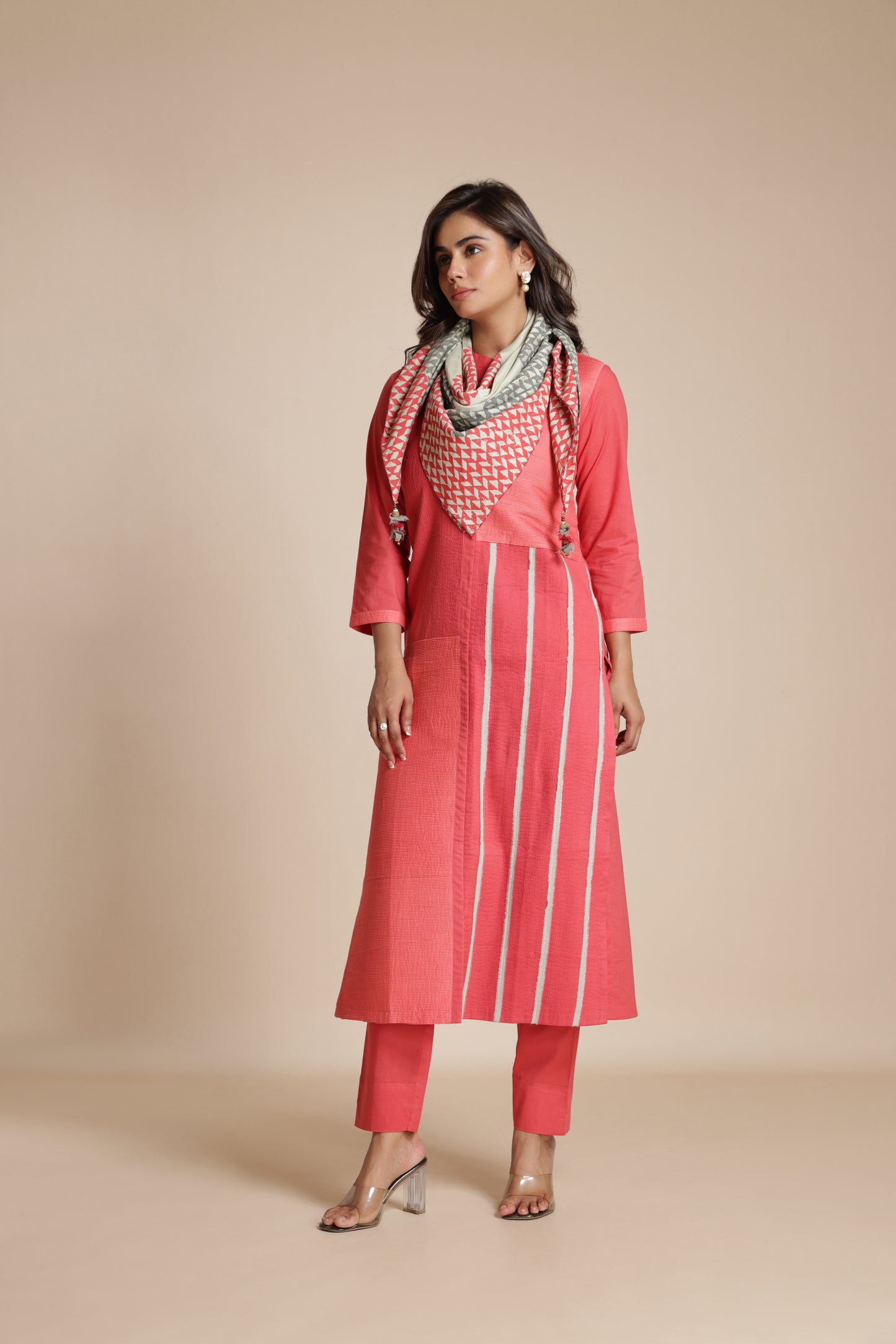 Gridwork Pintuck Kurta