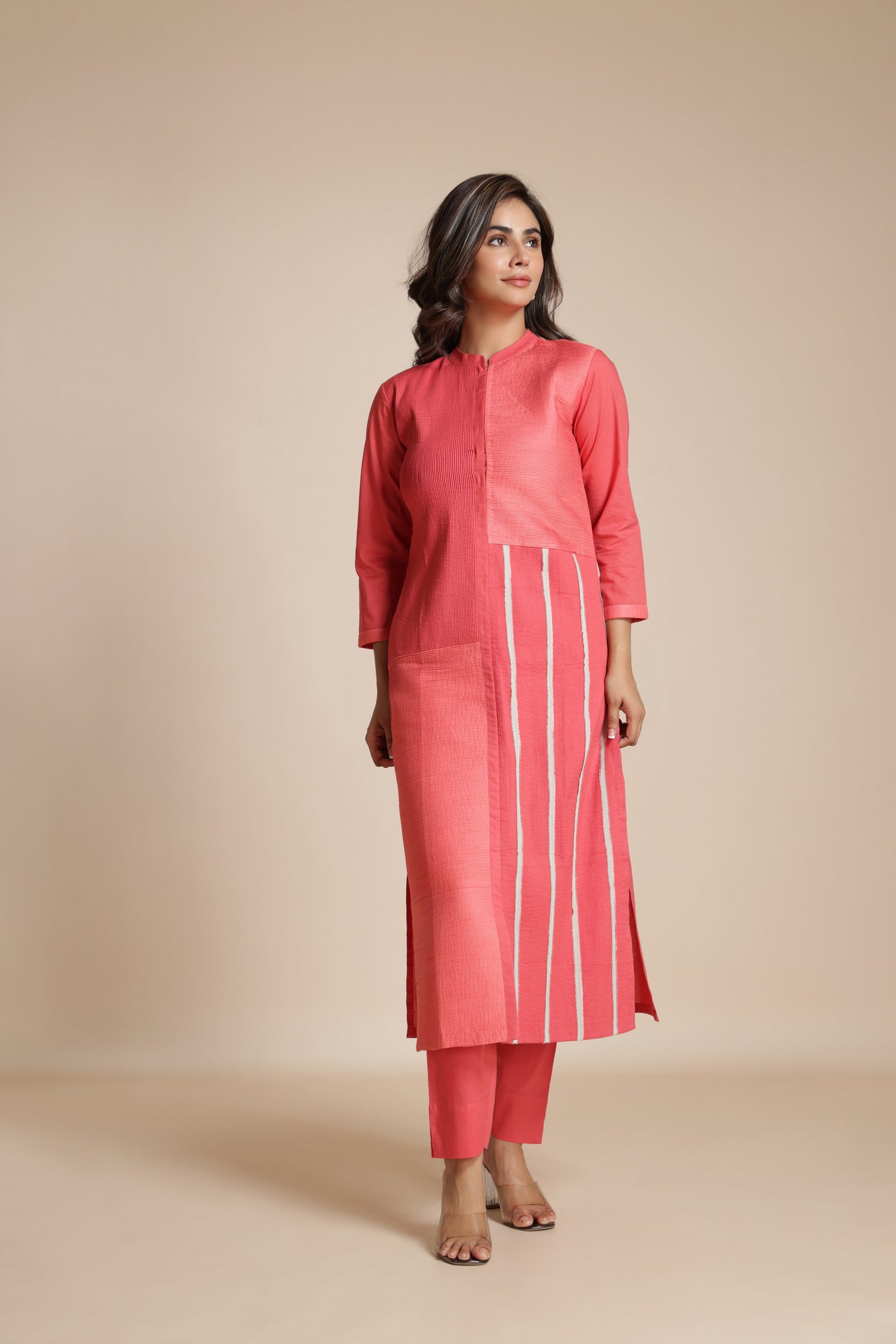 Gridwork Pintuck Kurta