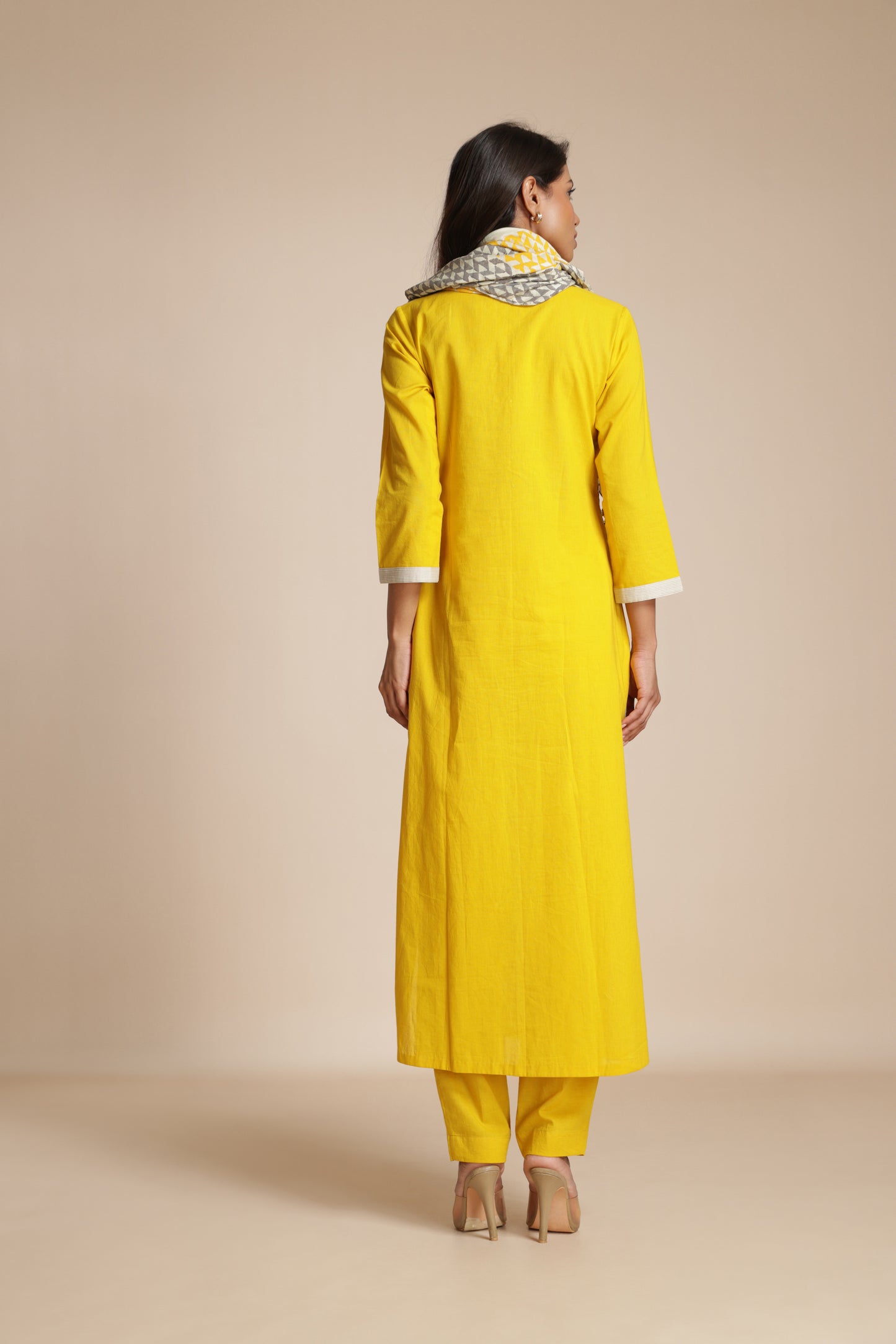 Gridwork Pintuck Kurta