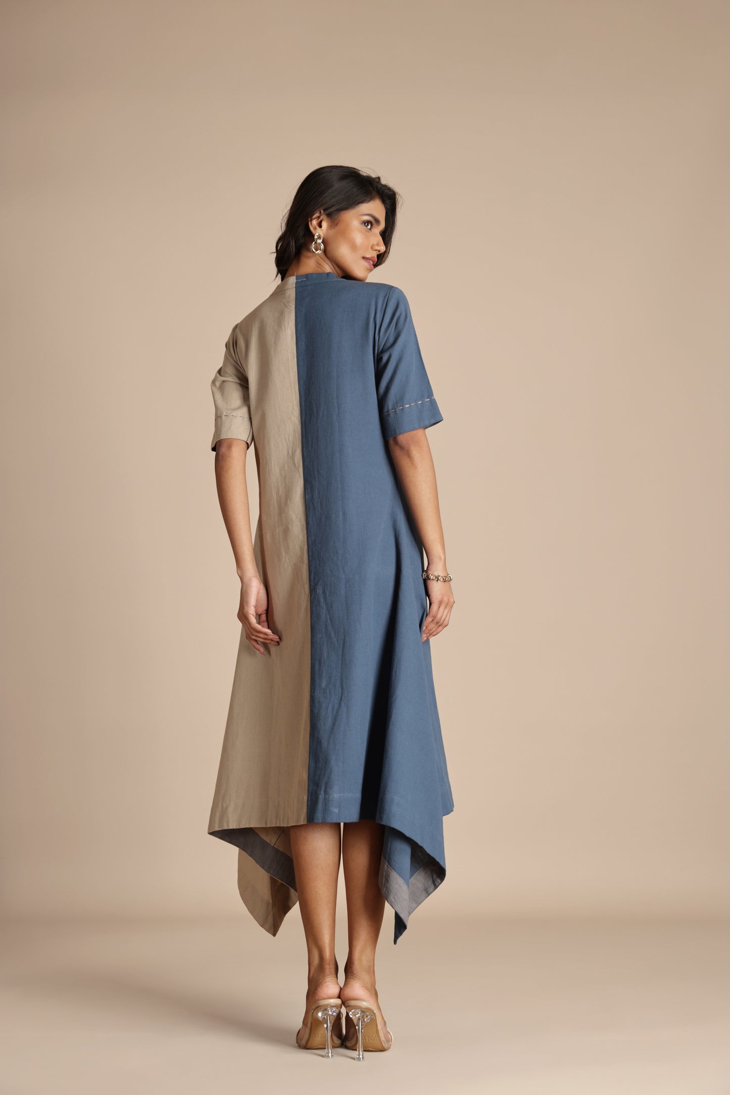 Two-Tone Pocket Dress