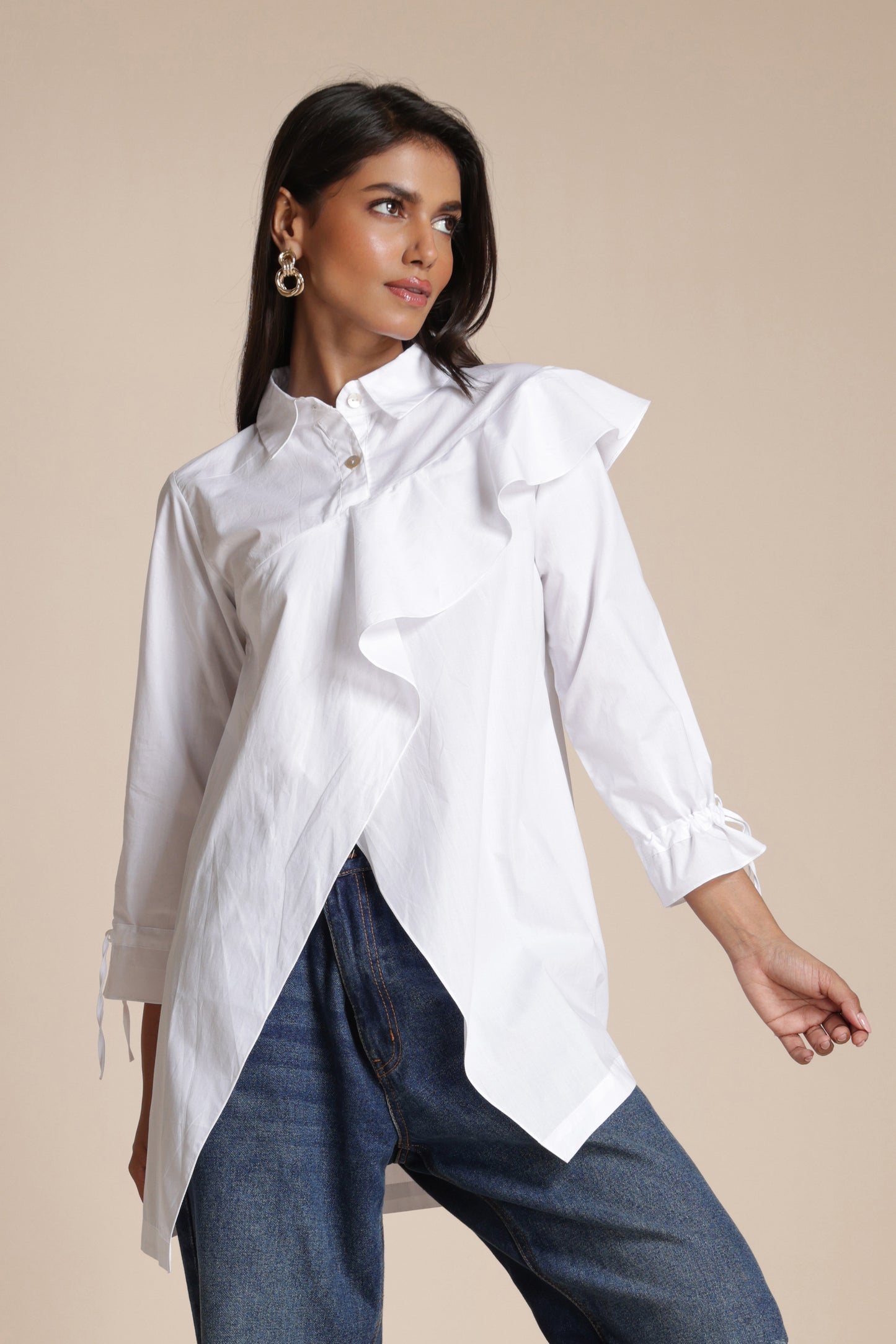Flounce Accent Shirt