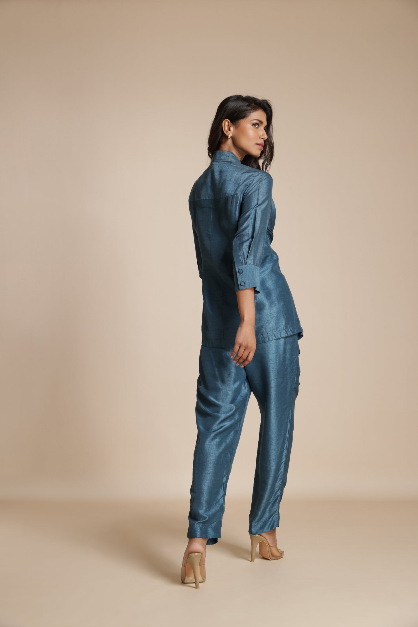 Silken Front-Tie Shirt
