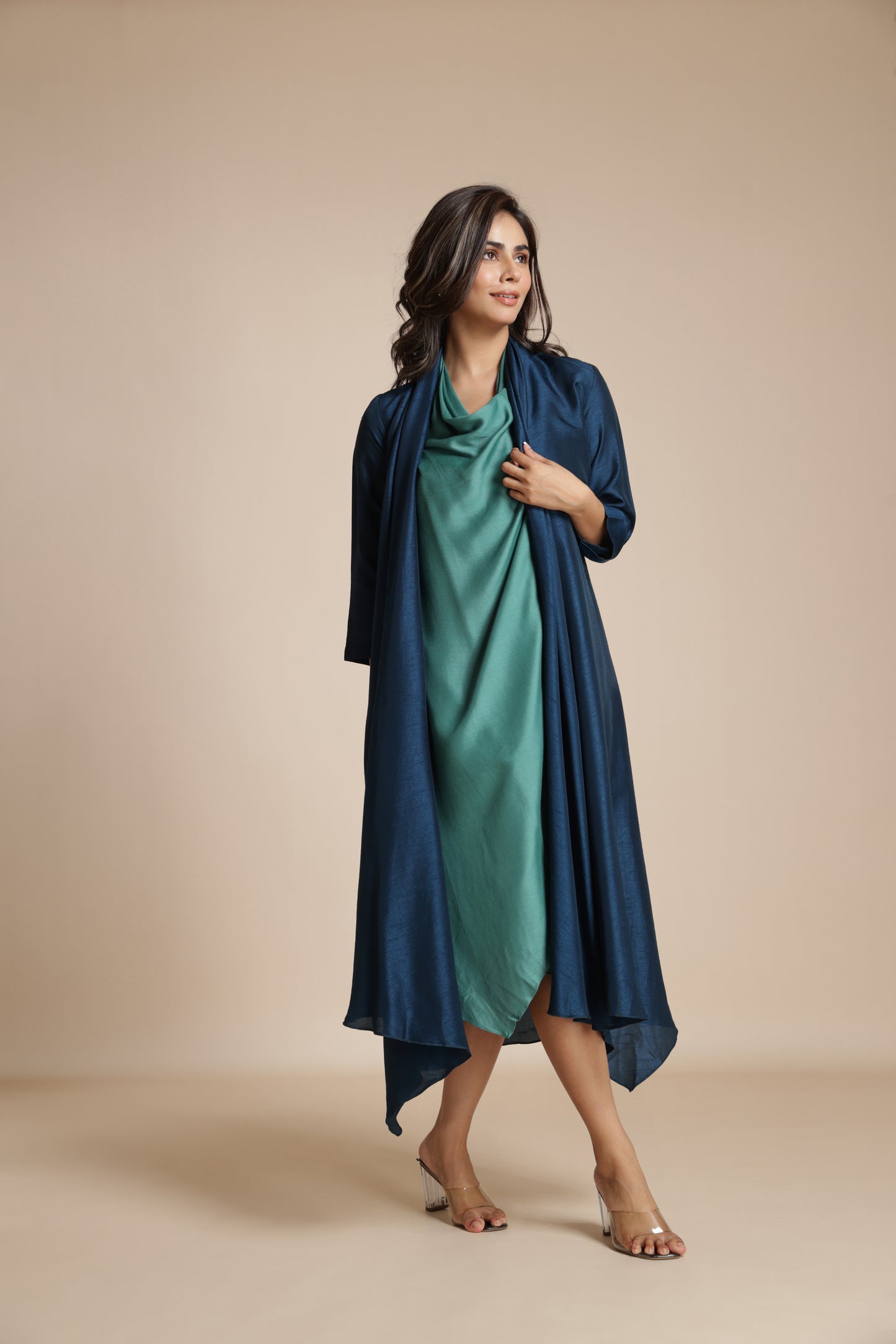 Overlay Drape Dress
