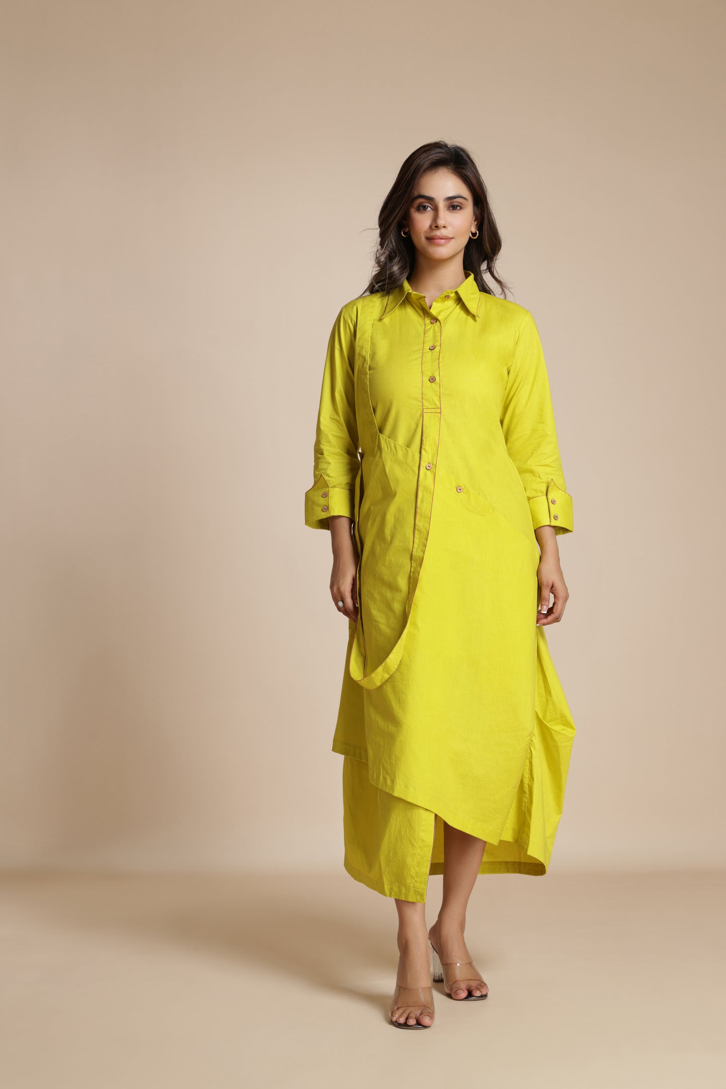 Contour Collar Shirt Dress