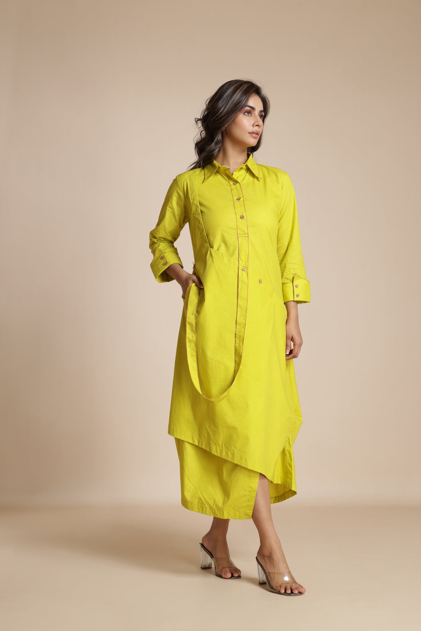 Contour Collar Shirt Dress