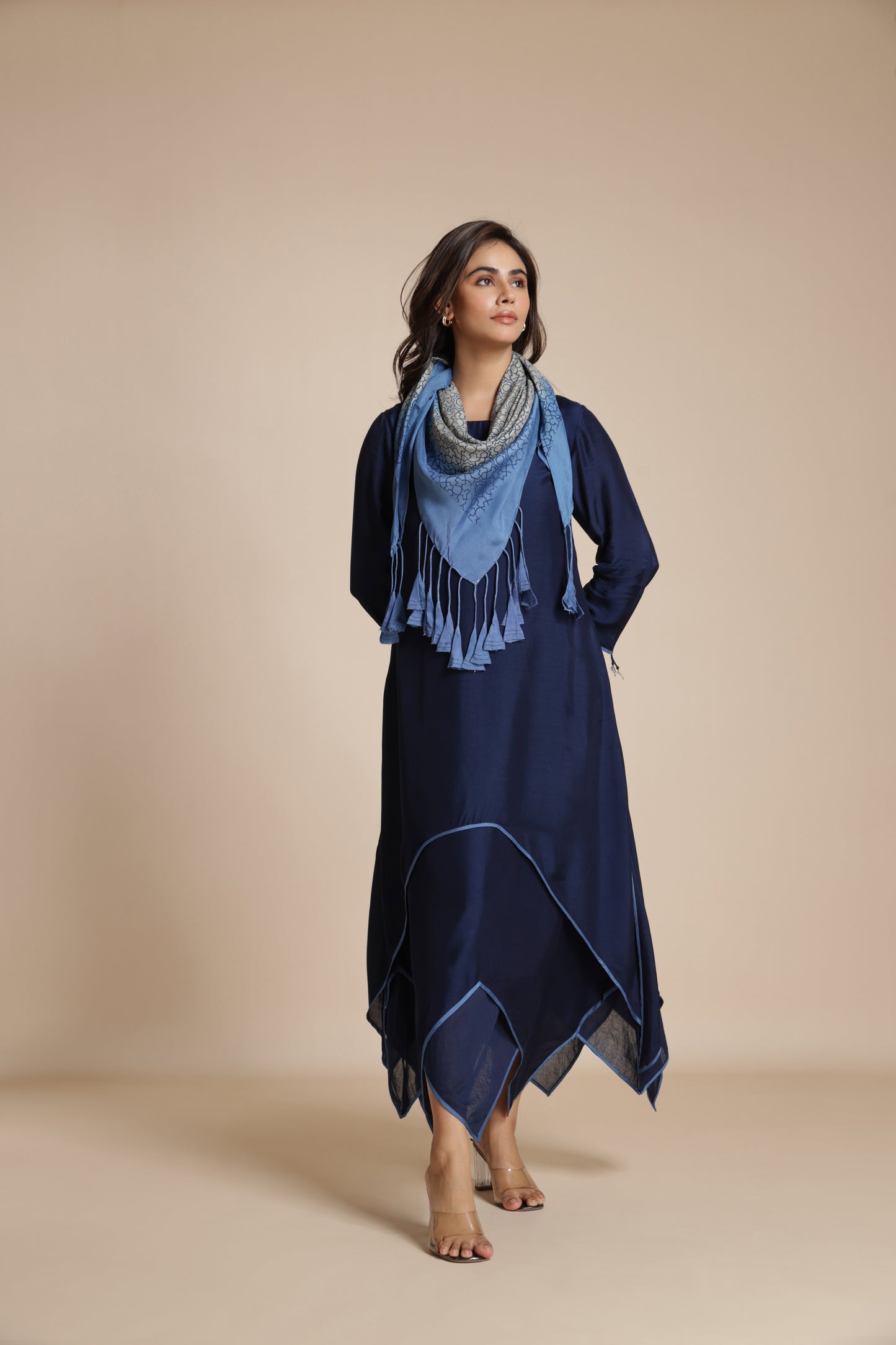 Cascade Wave Blue Dress