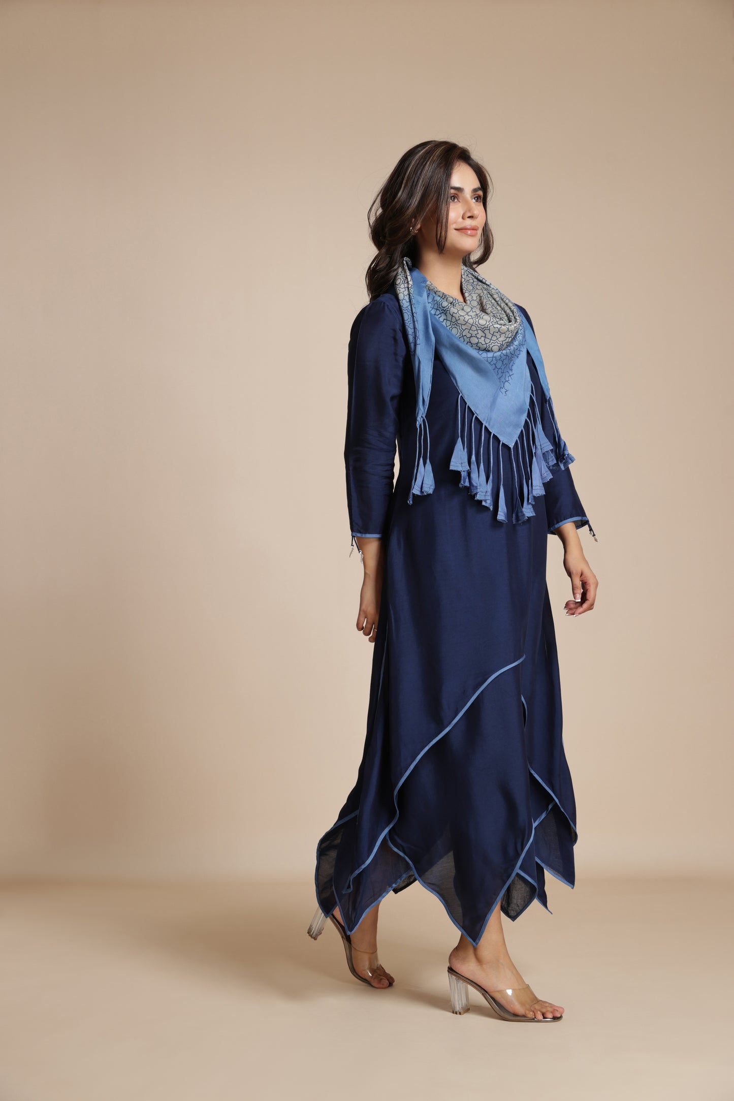 Cascade Wave Blue Dress
