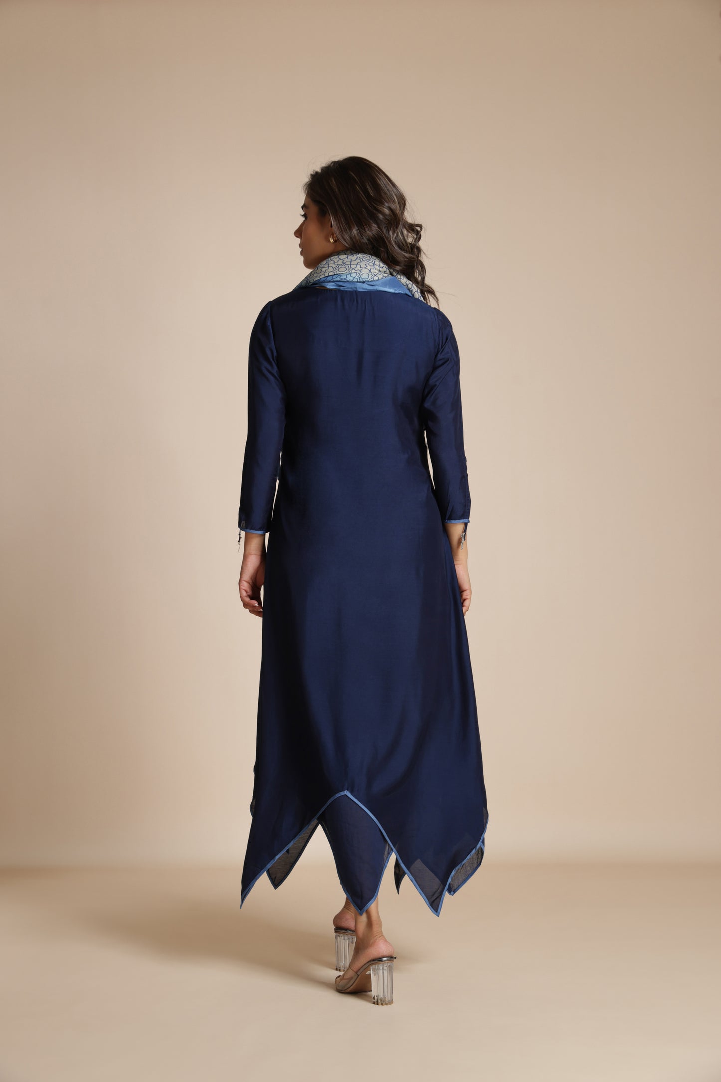 Cascade Wave Blue Dress