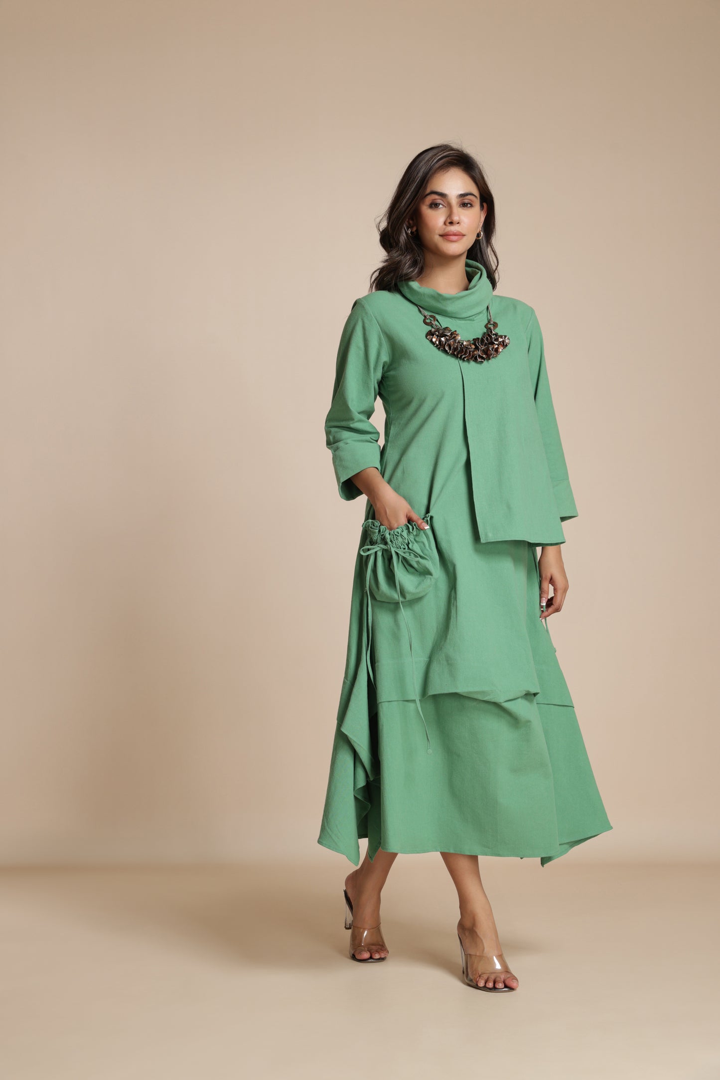 Cascade Pocket Dress