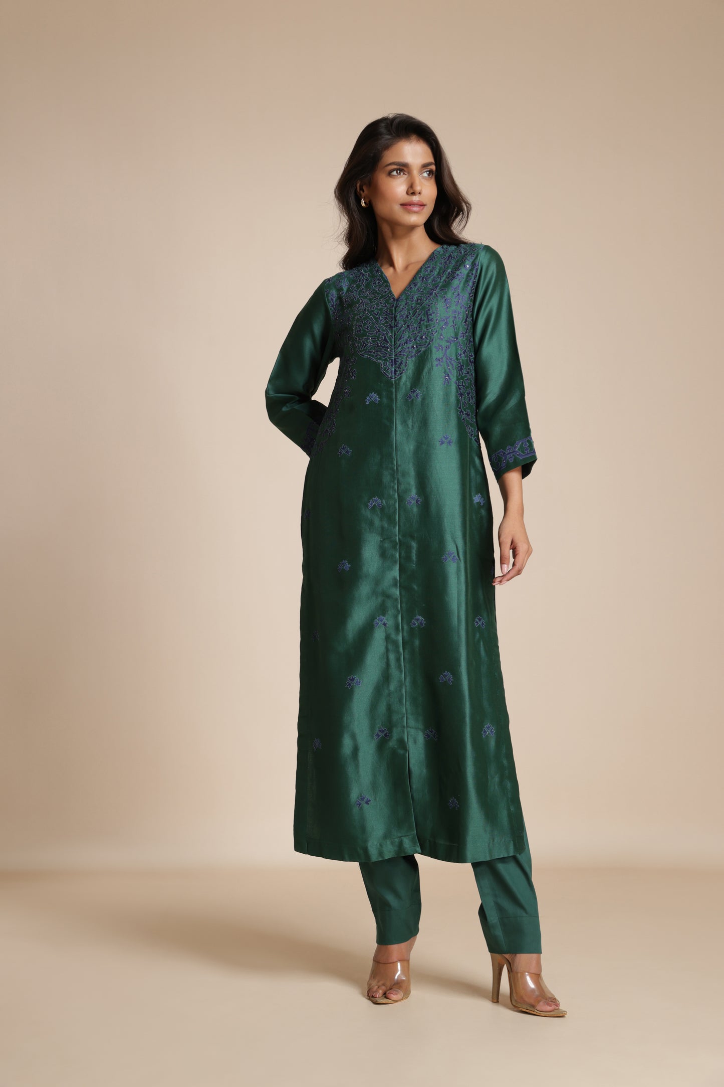 Filigree Appliqué Kurta