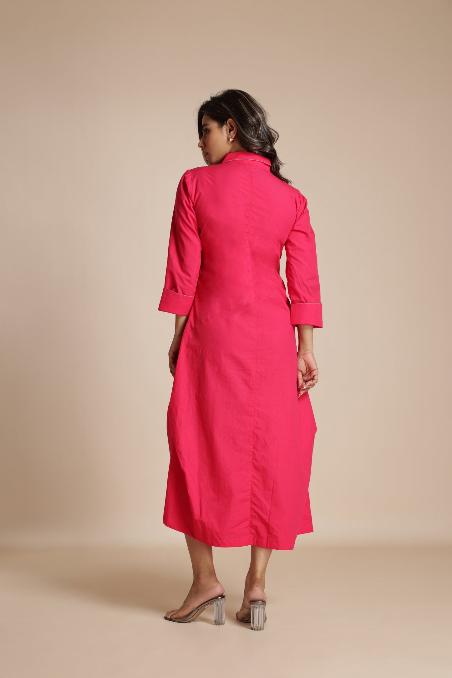 Contour Collar Shirt Dress