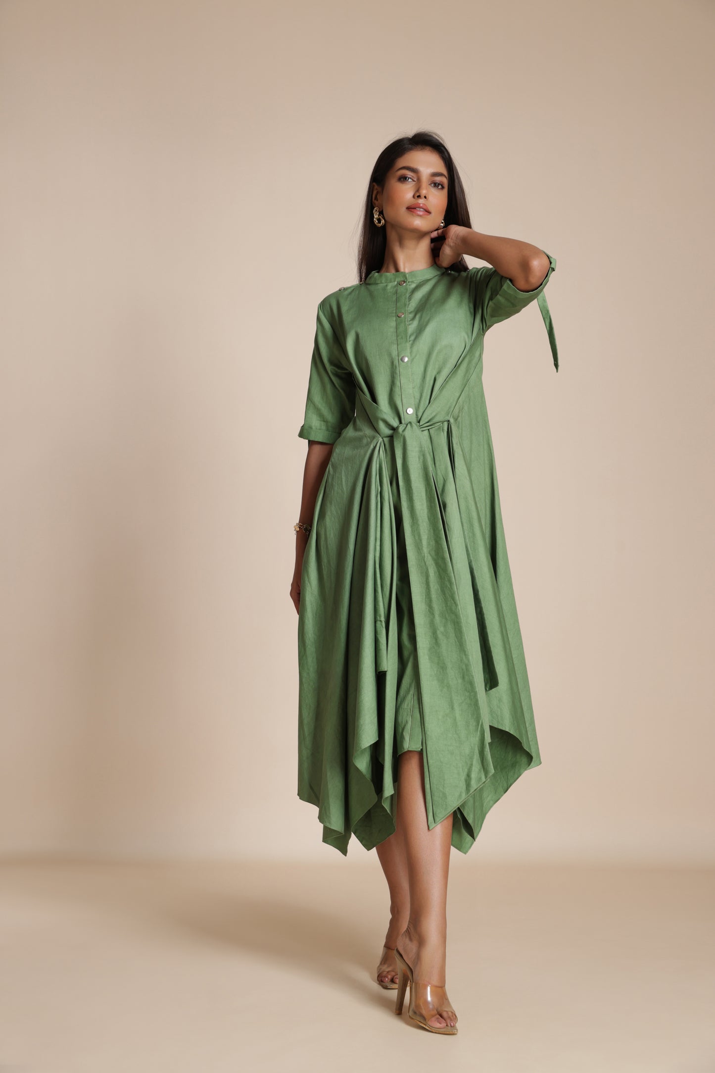 Button-Down Handkerchief Dress